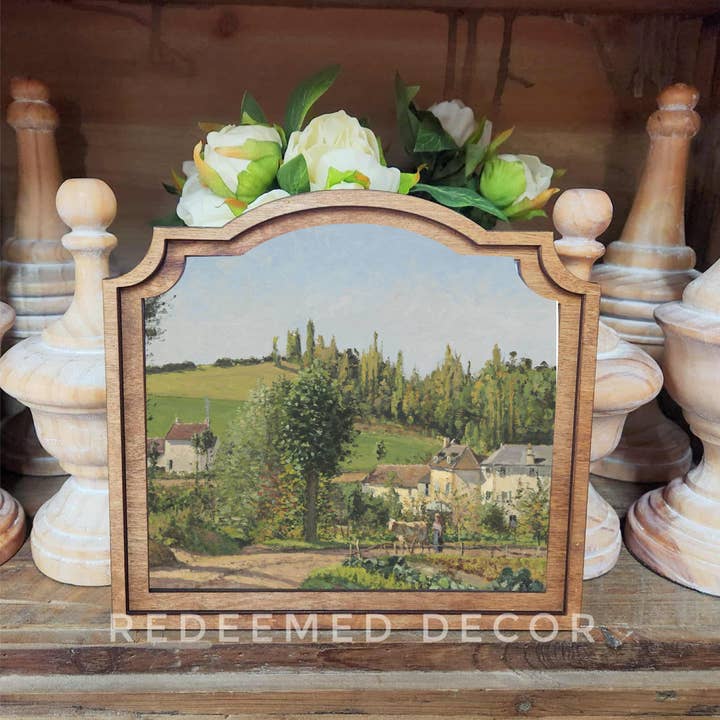 Redeemed Decor - Wholesale Decorative Tabletop Object - Provincial Vintage Countryside Framed Art