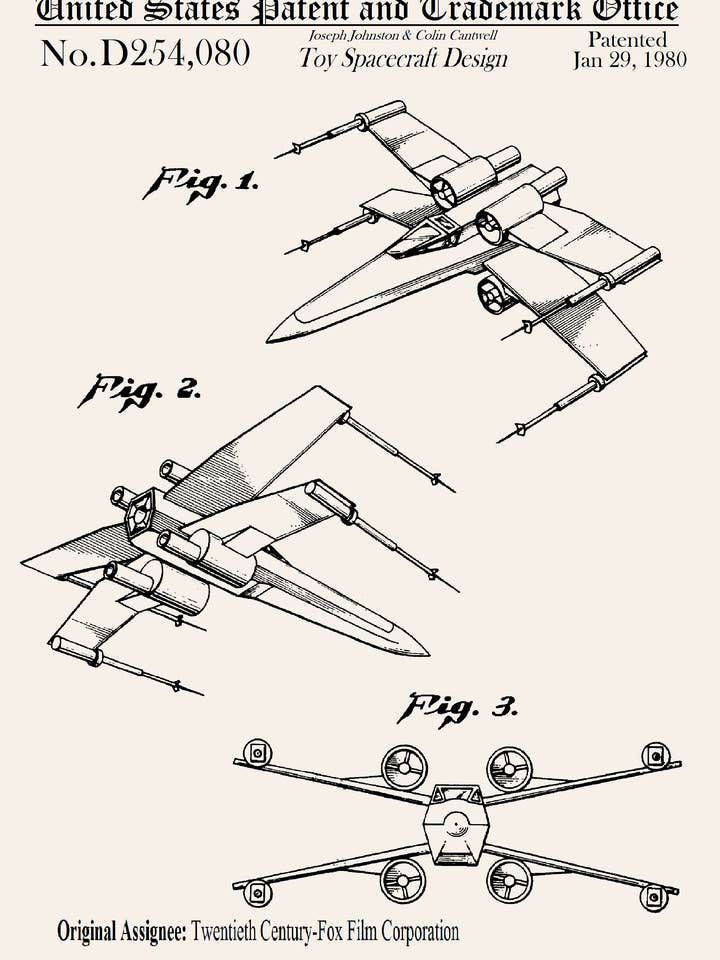 Star Wars X-Wing Fighter Toy Spacecraft Grußkarte für den Großhandel von PATENT PRESS GREETING CARDS