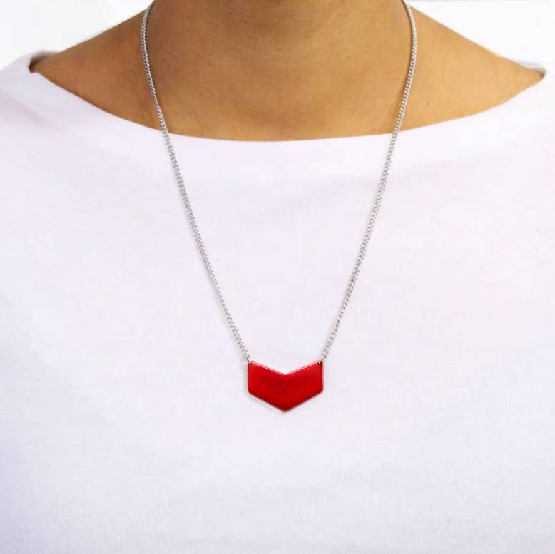 Muichic Natural Jewelry - Wholesale Pendant/Charm Necklace - Chevron Pendant Handmade Fairtrade Lightweight3