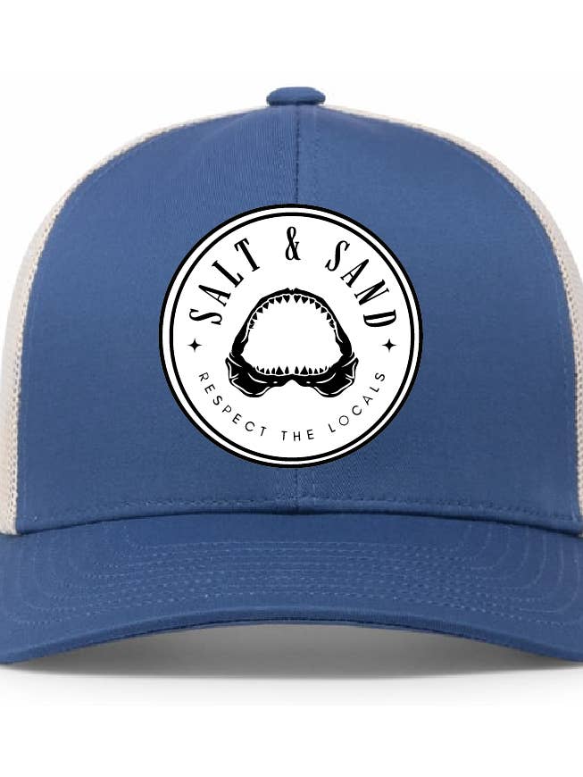 Shark Trucker Snapback Cap / Ocean Blue / Salt and Sand for wholesale by Salt & Sand