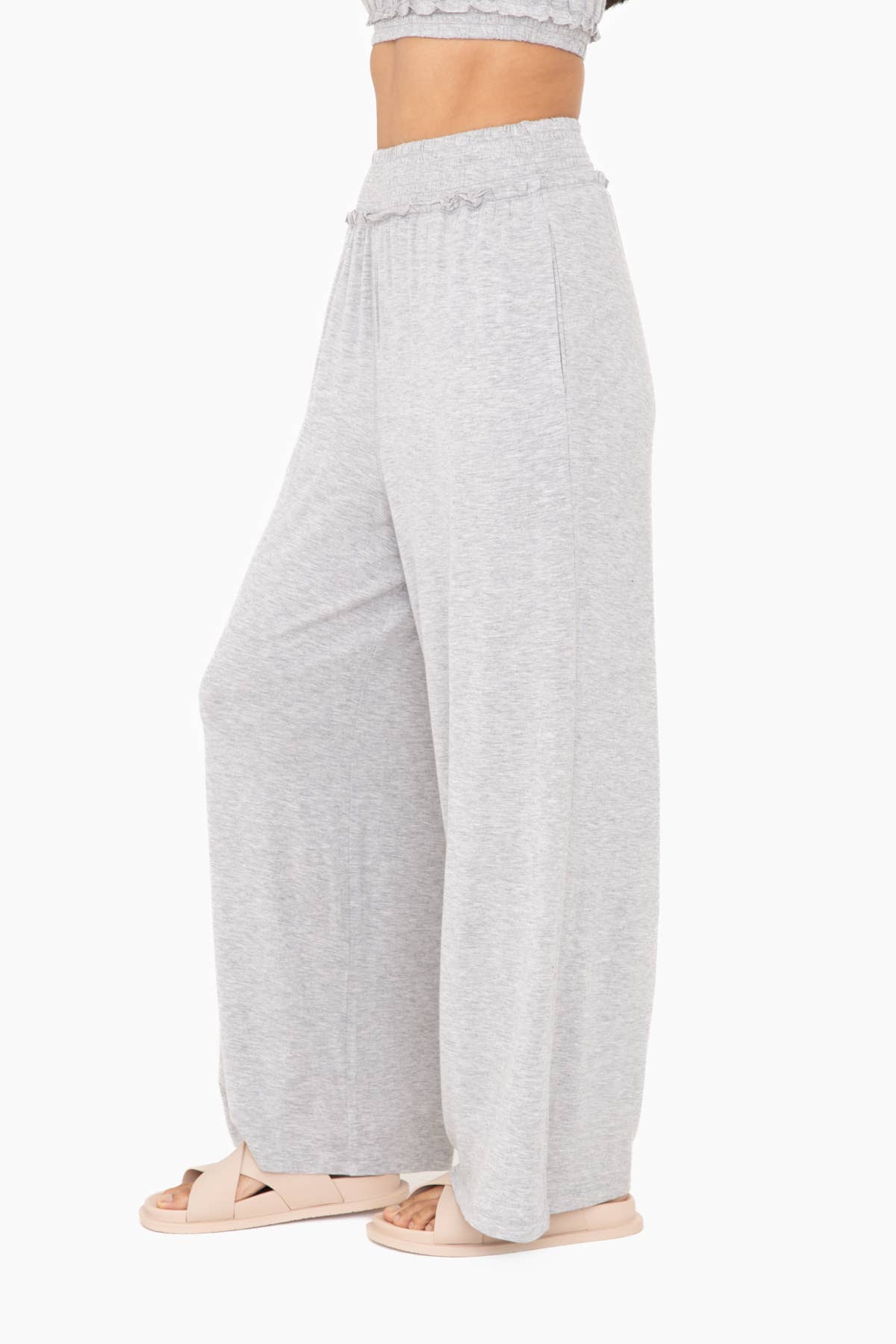 Mono B - Wholesale Pants - Women's - Smocked Waist Wide-Leg Pants12