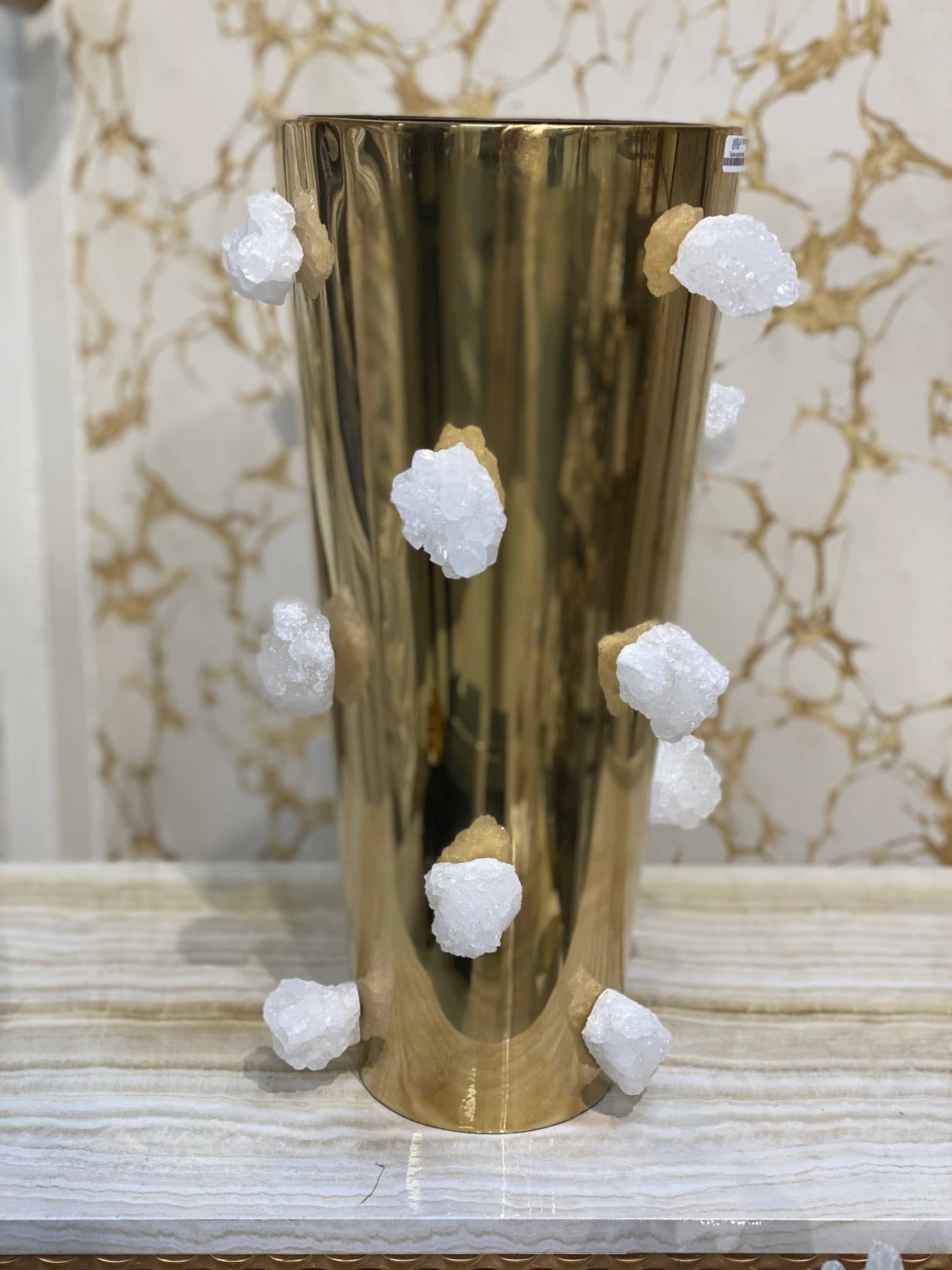 Cloud 9 Design - Wholesale Vase - Home Décor Lily Gold with Geode Vase1
