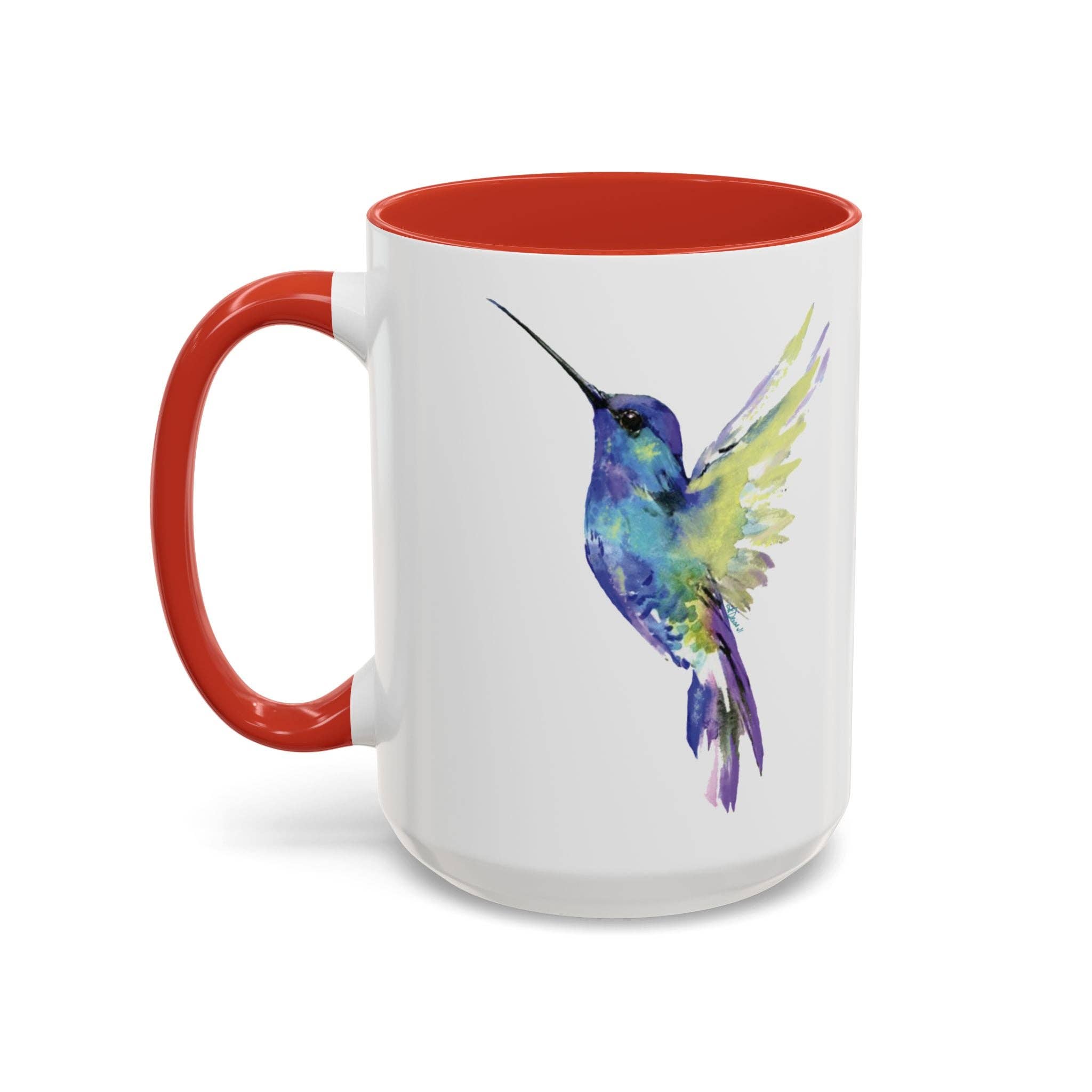 Blue Cava - Wholesale Coffee Mug - Hummingbird Two Tone Ceramic Mug - 11oz & 15oz22