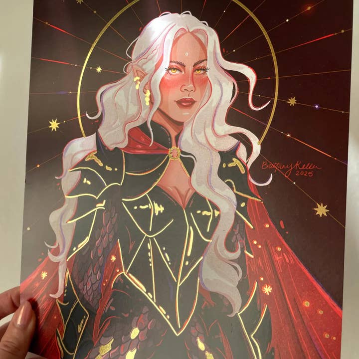 Brittany Keller Art - Wholesale Art Print - Manon Gold Foil Print 1