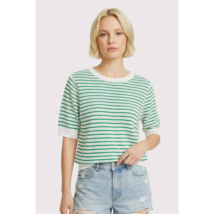 POINTELLE STRIPED SWEATER for wholesale by STACCATO