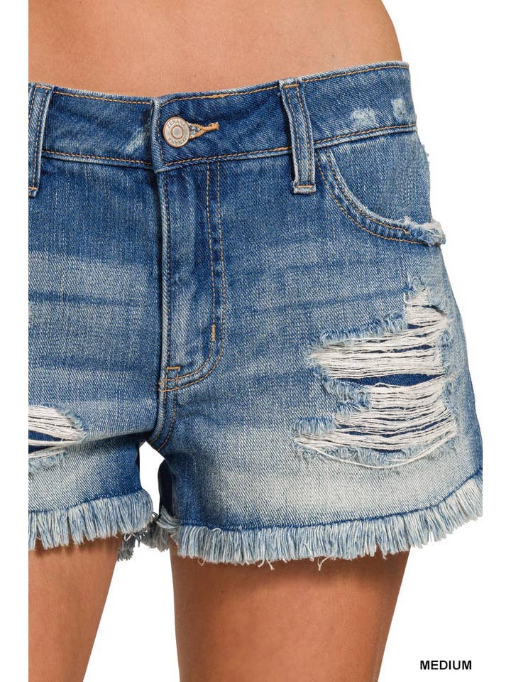 42POPS - Wholesale Shorts - Women's - "....Frayed Hem Denim Shorts