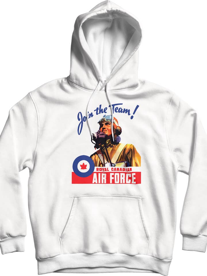 Joignez-vous à l'équipe ! Chandail à capuchon de la Seconde Guerre mondiale de l'Armée de l'air canadienne pour la vente par Canada for Victory