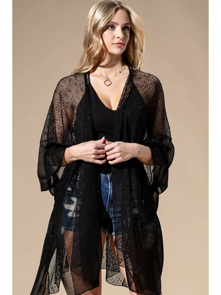 Urbanista - Wholesale Swim Cover Up - Women's - Embellished Sequin Mesh Cover Up