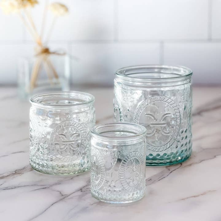 Kate Aspen - Wholesale Candle holder - Nesting Vintage Clear Glass Tea Light Holder (Set of 3)6
