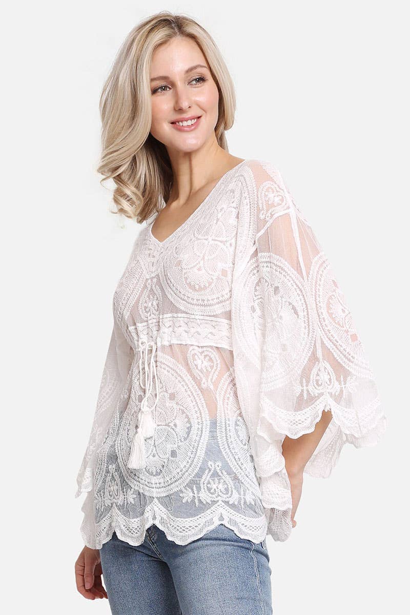 Fashion City - Wholesale Swim Cover Up - Women's - Women's Floral Pattern Drawstring Cover Up10