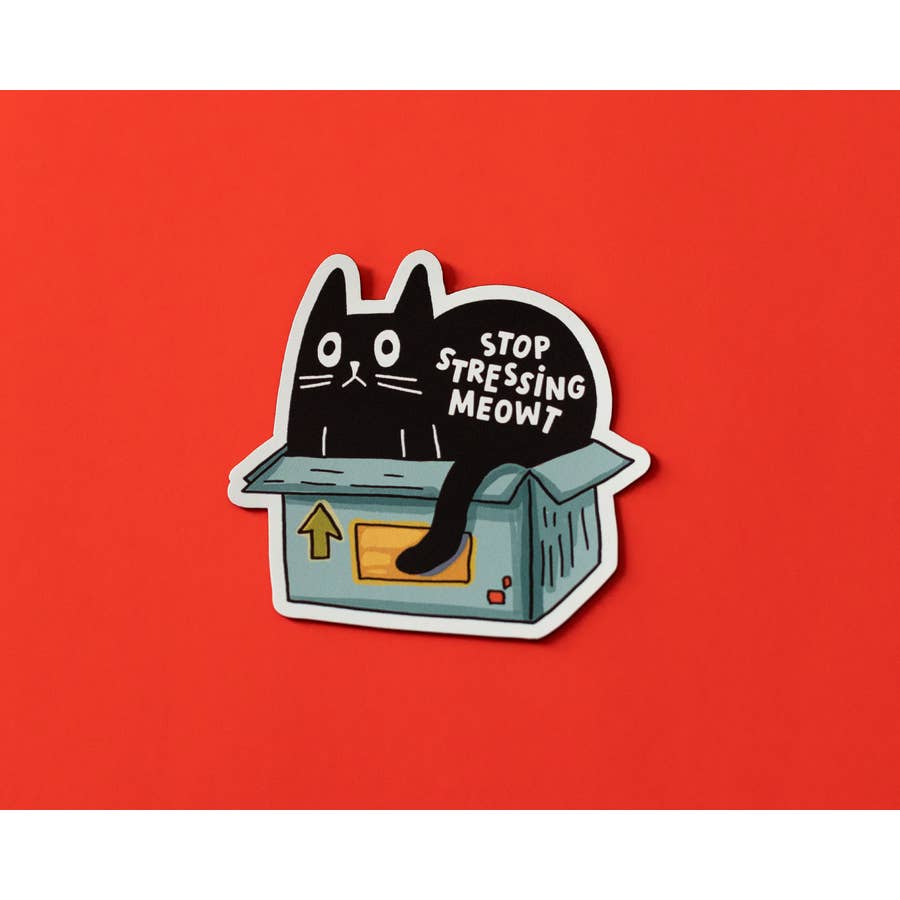 RippleSplash Studio - Wholesale Phone & Laptop Stickers - Funny Black Cat Sticker