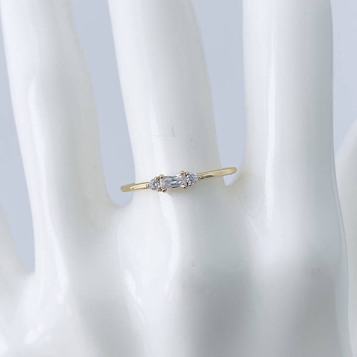 Modern Opus - Wholesale Multi-Stone Ring - Rect Baguette Cz RN202082