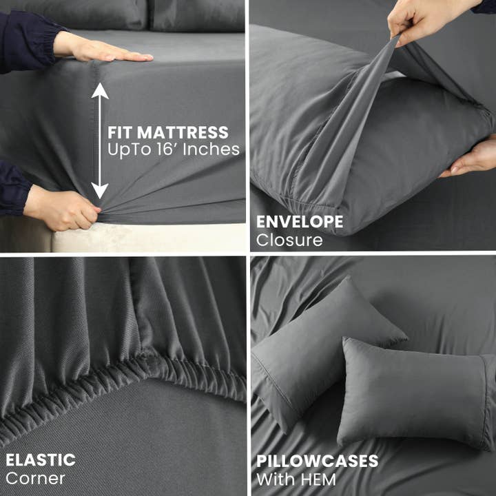 Cottonpassion_US - Wholesale Sheet Set - Sheet Set 4 Pcs Brushed Microfiber Deep Pocket Bed Sheet Set44