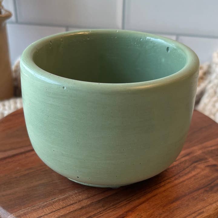 Recipiente de concreto verde - 8 oz para venta al por mayor de Bumblebee Candle Co.