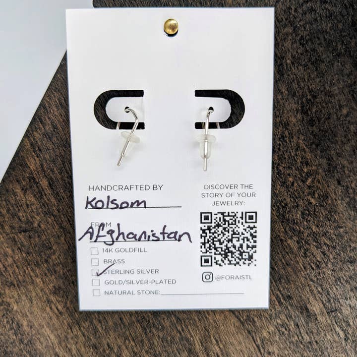 Forai - Wholesale Huggie Earrings - Journey of Hope Huggie Earrings in Sterling Silver3