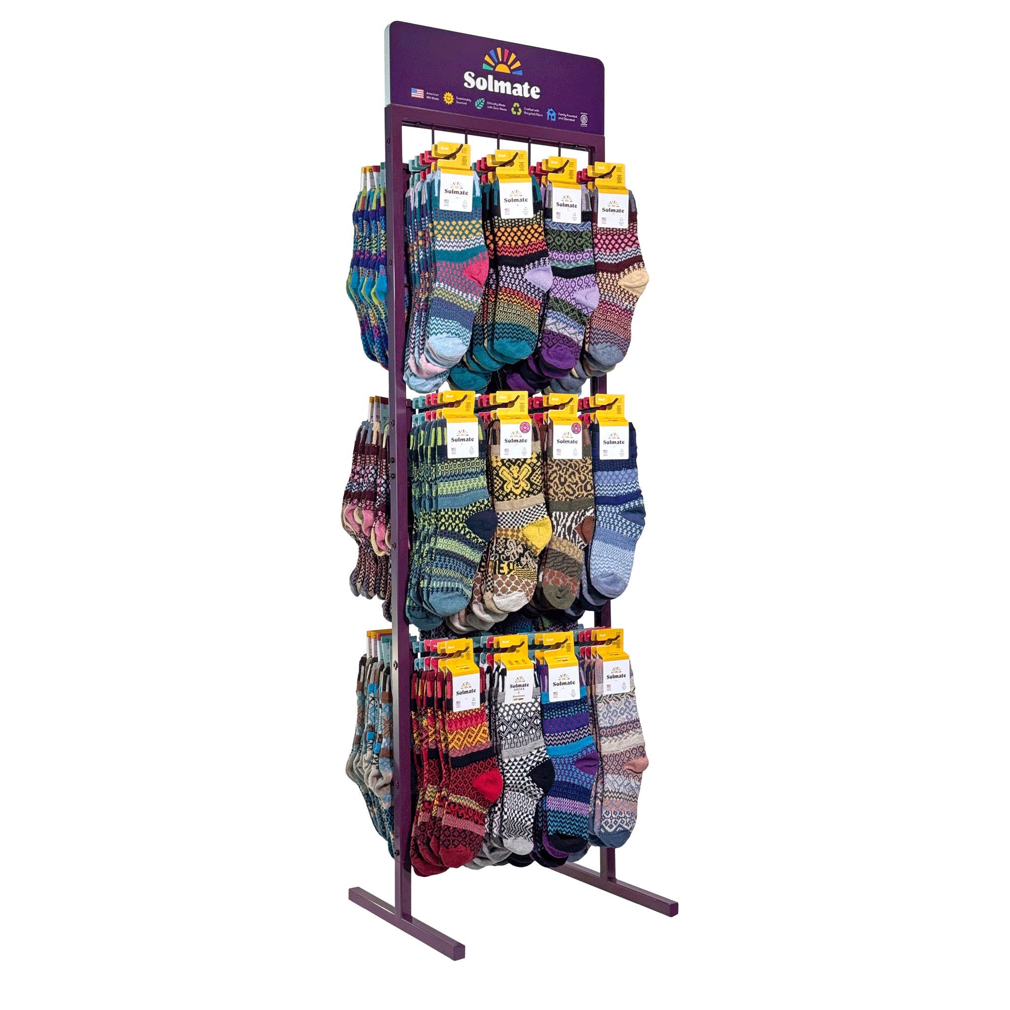 Solmate Socks - Wholesale Retailer Display - Accessories - Metal Floor Display 0