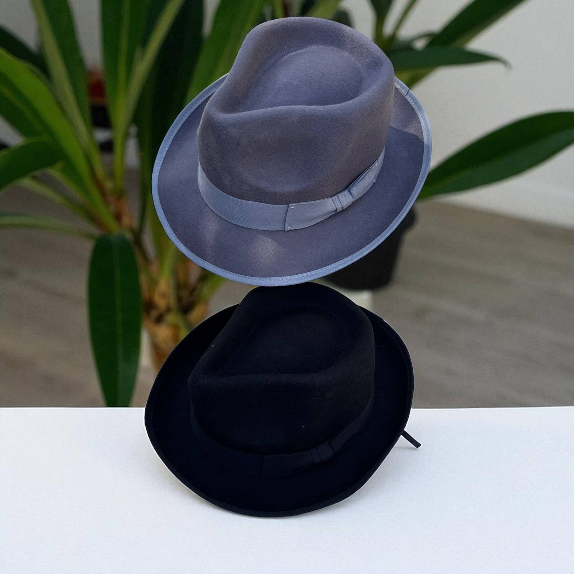 One and Only Accessories - Wholesale Fedora - Women's - Classic Wool Fedora with Ribbon Detail3