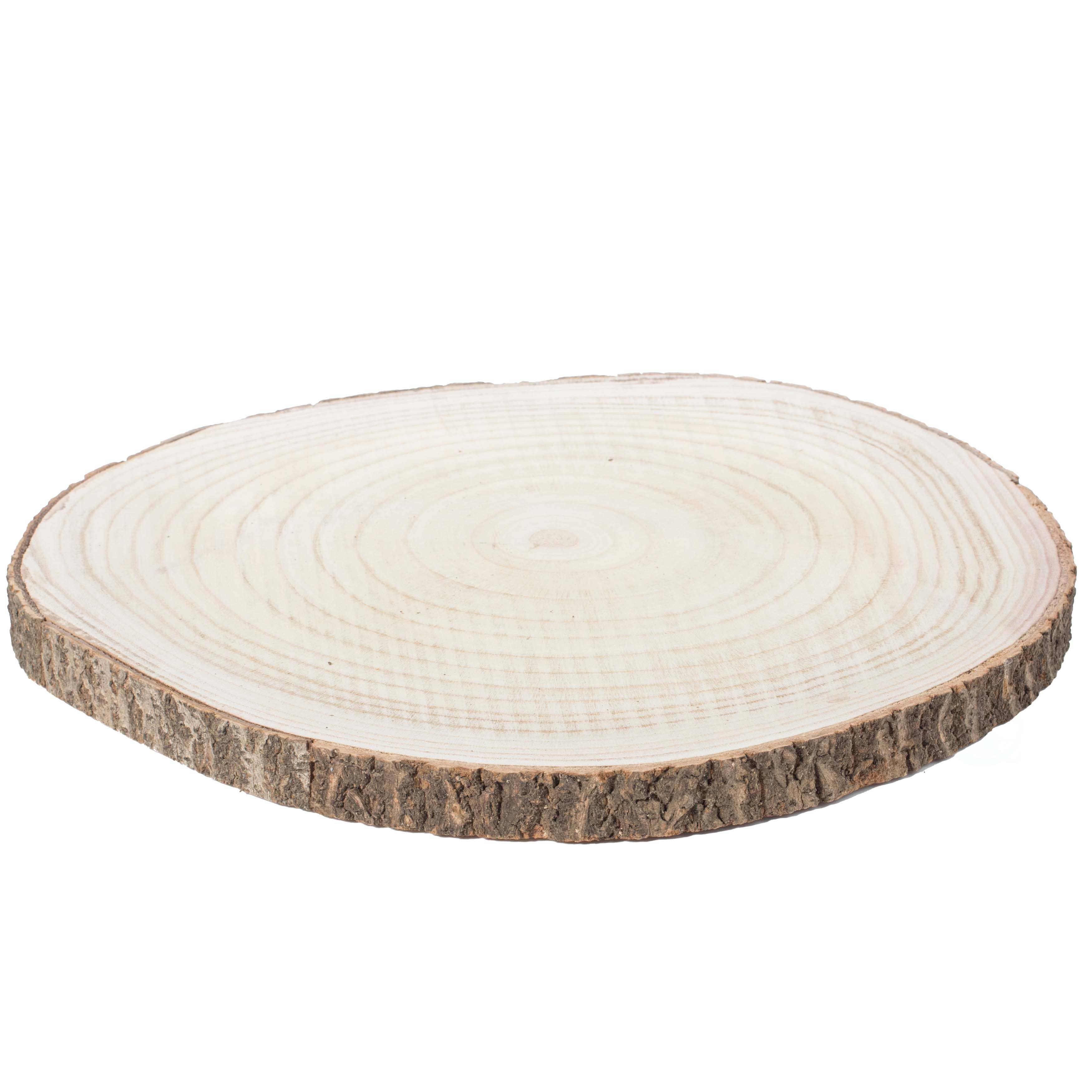 Quickway Imports - Wholesale Decorative Tray - Natural Wood Slabs Rustic Ornament Slice Tray Table Charger22
