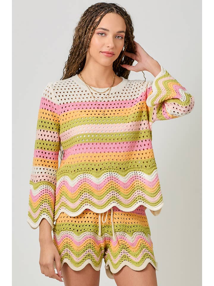 Mystree - Wholesale Pullover-trui - Dames - 61007 Open Stitch High Low Trui21