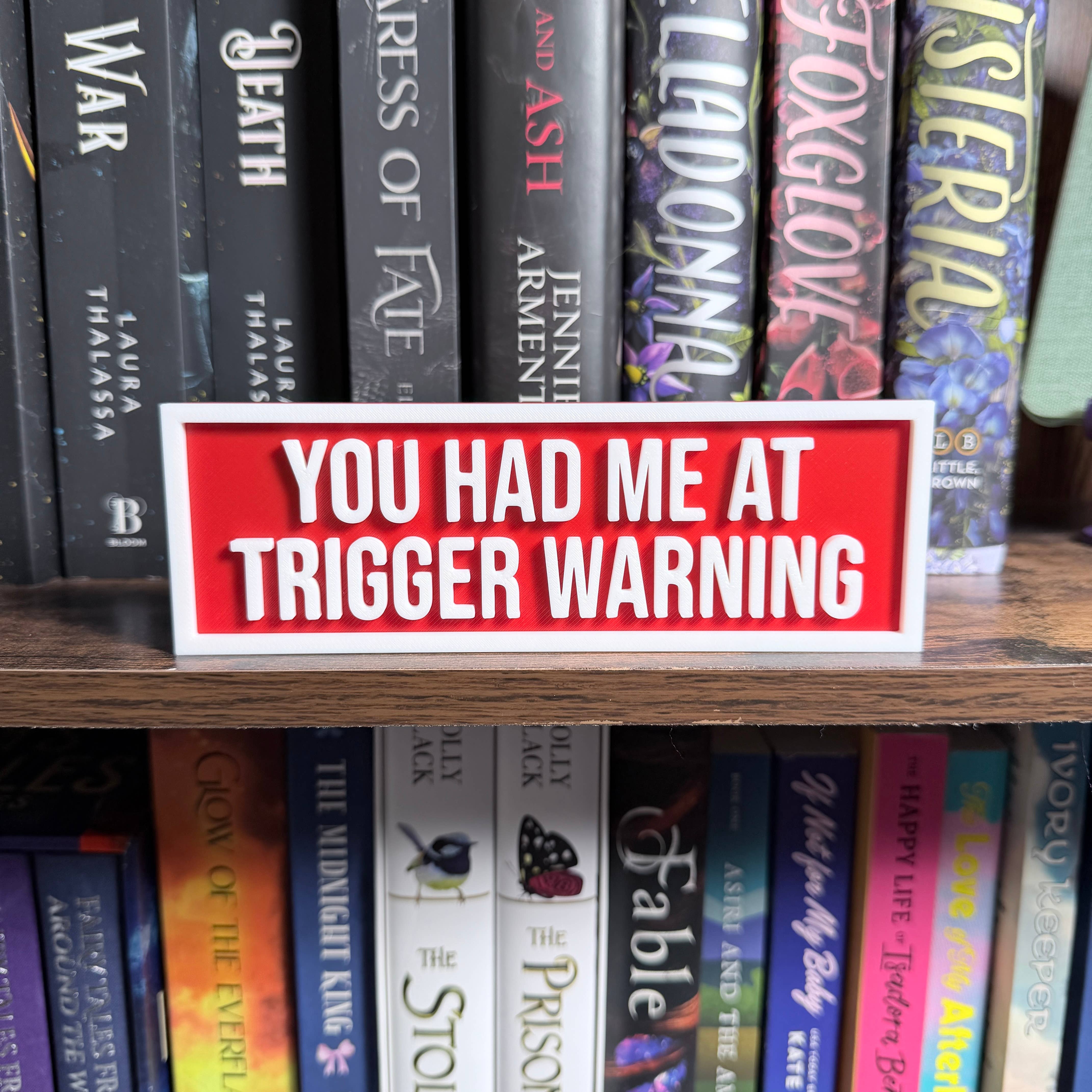 The Crafted Nook – Sinal por atacado – Conquistaste-me com o Aviso de Gatilho | Decoração de Estante0