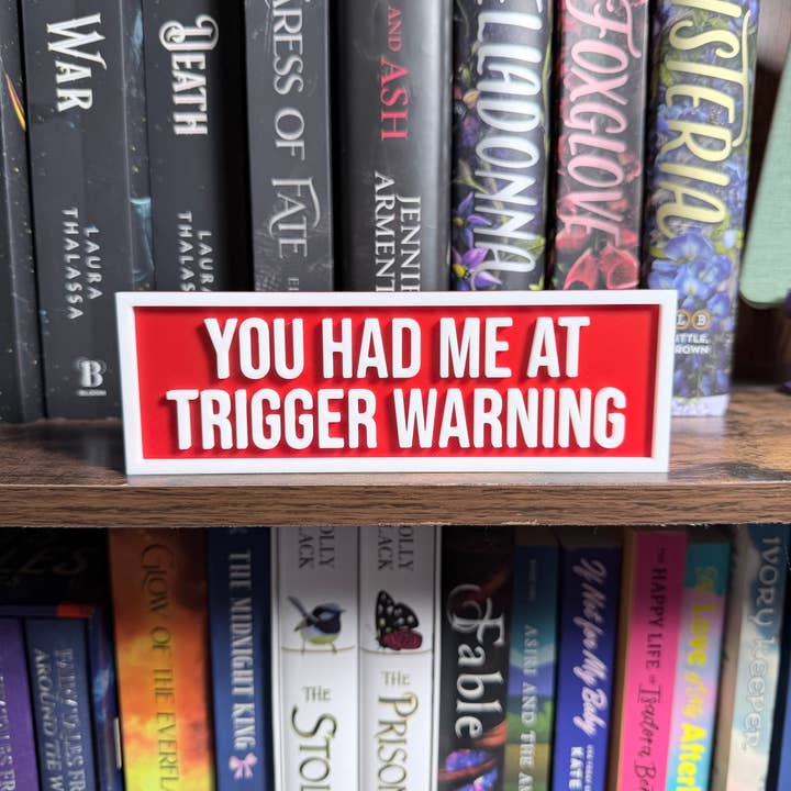 The Crafted Nook – Sinal por atacado – Conquistaste-me com o Aviso de Gatilho | Decoração de Estante