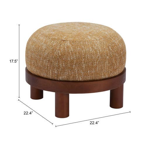 Zuo Modern - Vendita all'ingrosso Poggiapiedi - Pouf Gome color avena giallo2