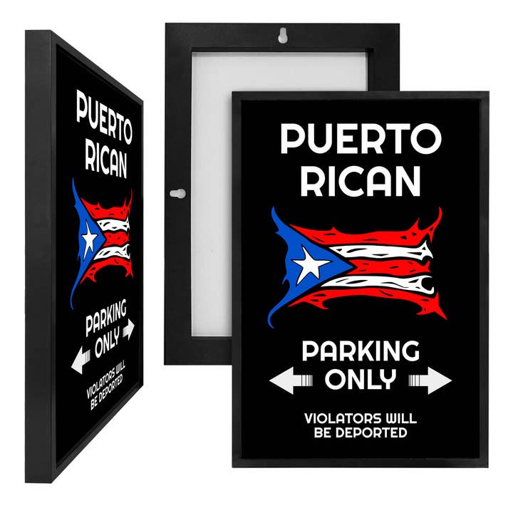 Puerto Rican Parking, Framed PVC Posterboard (CASE) for wholesale by ART BLVD