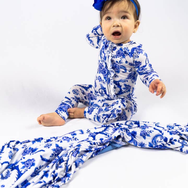 Zapatos de porcelana azul para venta al por mayor de Jules and Belle