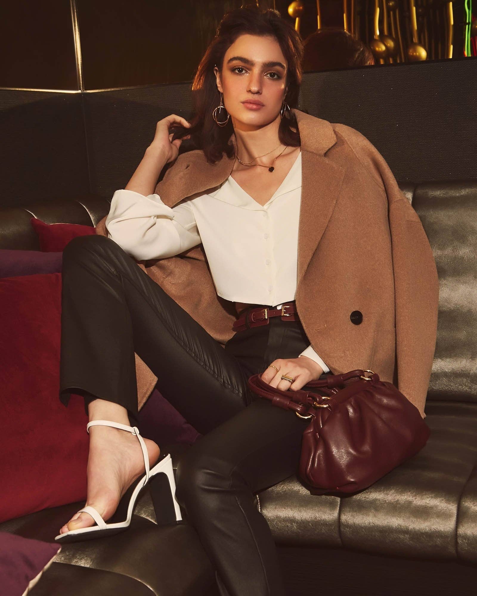 belle & bloom - Wholesale Coat - Women's - Publisher Double-Breasted Wool Blend Coat6