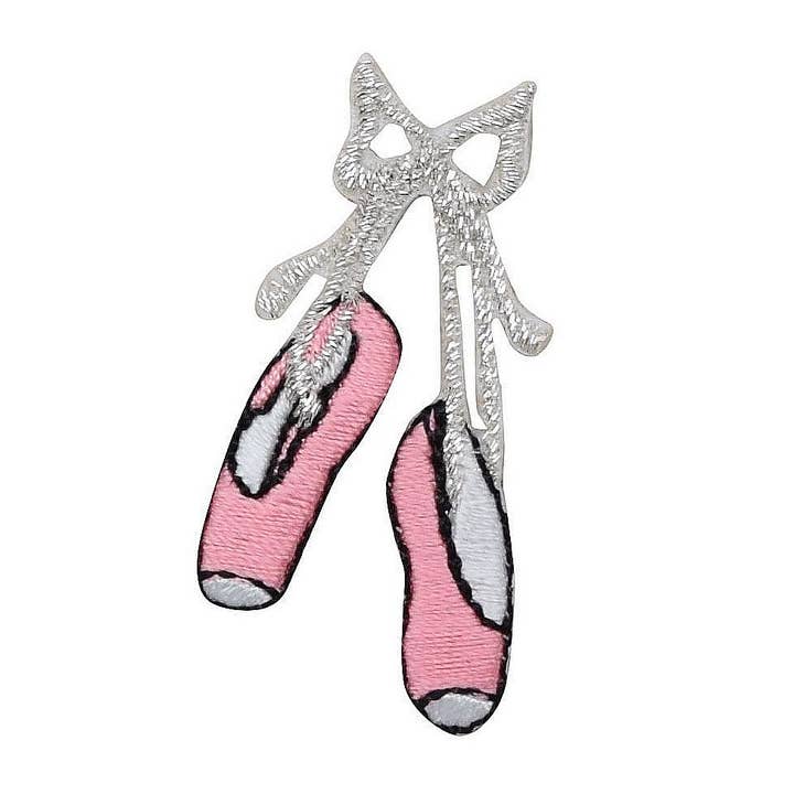 Chaussons de ballet roses, écusson brodé thermocollant pour la vente par Wholesale Applique