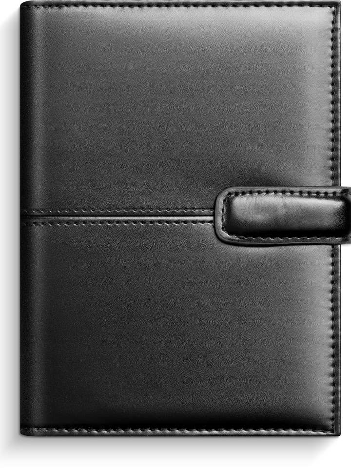 Calendar 2024 Compact System Sticker black artificial leather for wholesale by Burde Publishing AB