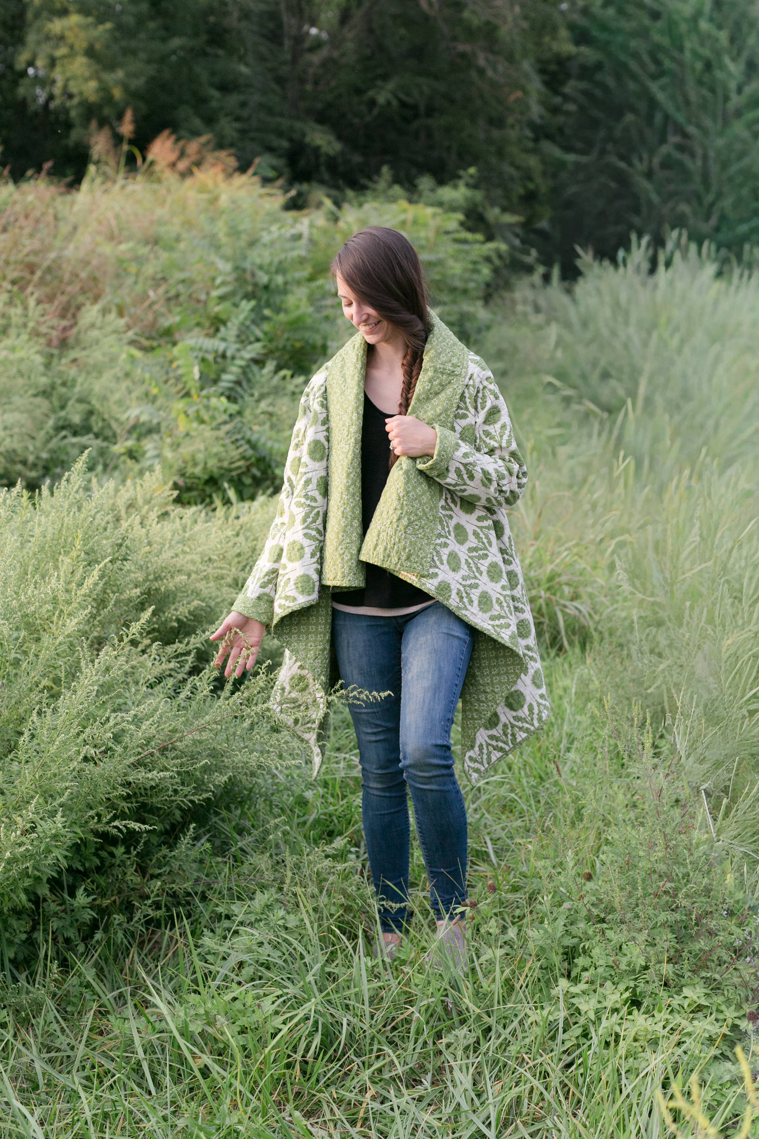 Rachel Rossi Design - Wholesale Craft Sewing Kit - Cozy Cascade | A Quilted Open Front Cardigan8