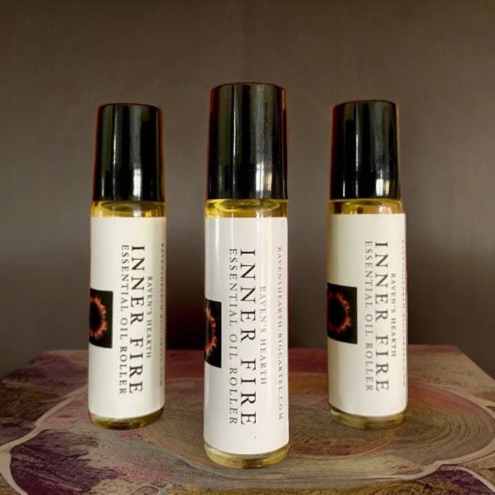 Raven’s Hearth - Vente Roll-on aux huiles essentielles - Rouleau d'Huile de Feu Intérieur | Aromathérapie | Cadeau Neutre en Genre4