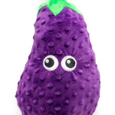 Pet Palette Distribution - Wholesale Pet Plush Toy - Dog - ThoozyPet Eggplant Plush Dog Toy 10"