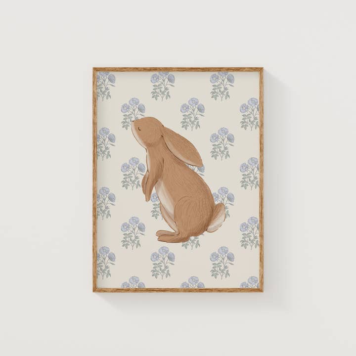Impression artistique d'un lapin de garenne. pour la vente par Paperly Creative Co