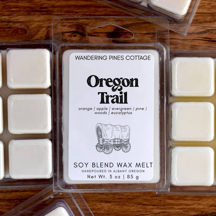 Oregon Trail Wax Melts Clamshell - 3 oz for wholesale by Wandering Pines Cottage