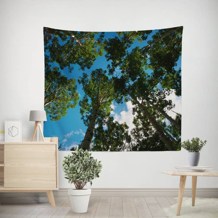 Tapeçaria Árvores e Sky Nature Wall por atacado de lostkatphoto