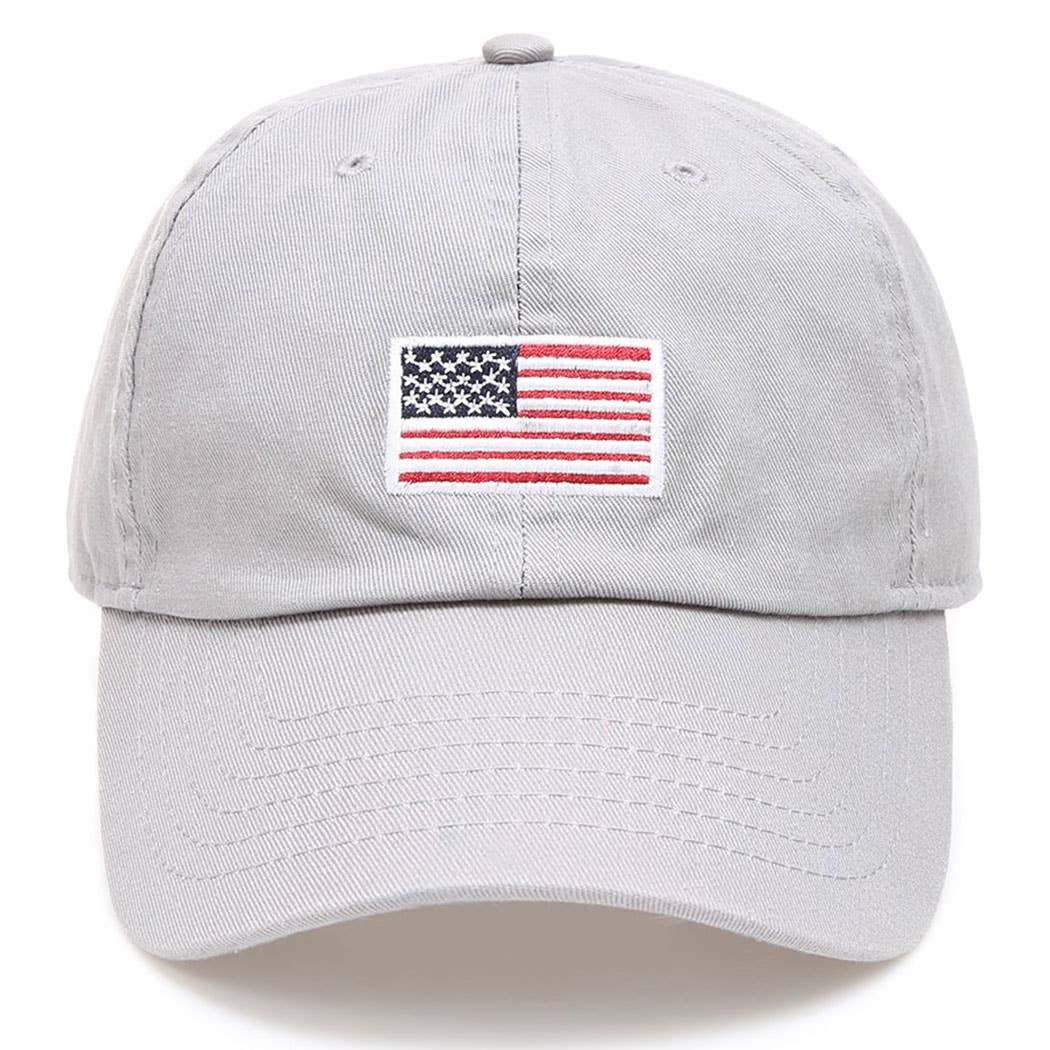 Fashion City – wholesale Baseball cap – Unisex – American Flag Patched Cotton Baseball Cap3