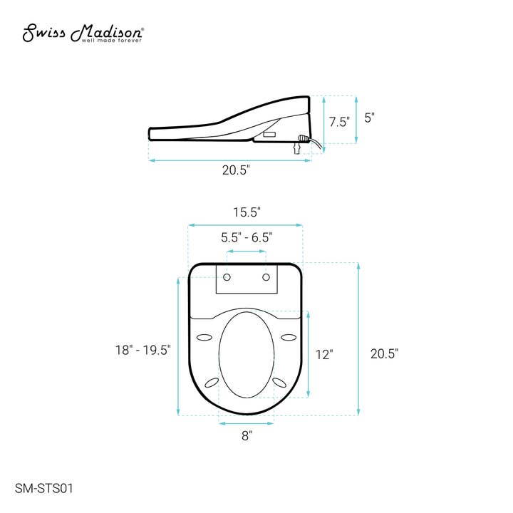 Swiss Madison - Wholesale Bathroom Accessory Set - Vivante Smart Toilet Seat Bidet13