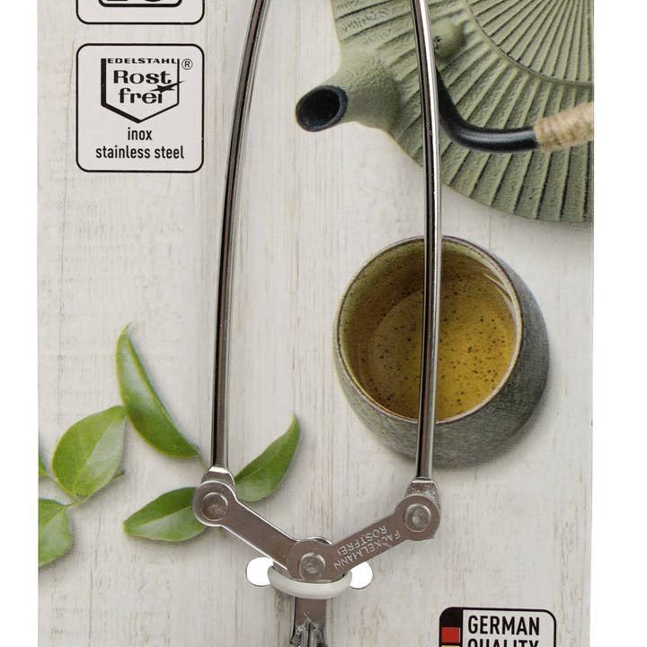Fackelmann – wholesale Tea strainer/infuser – Fackelmann 18,5 cm stainless steel tea tong type tea infuser1