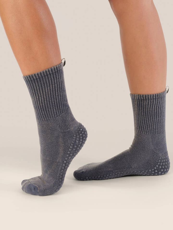 Calze Antiscivolo per Equipaggio - Costine Vintage Blu Navy per la vendita all'ingrosso da parte di MoveActive