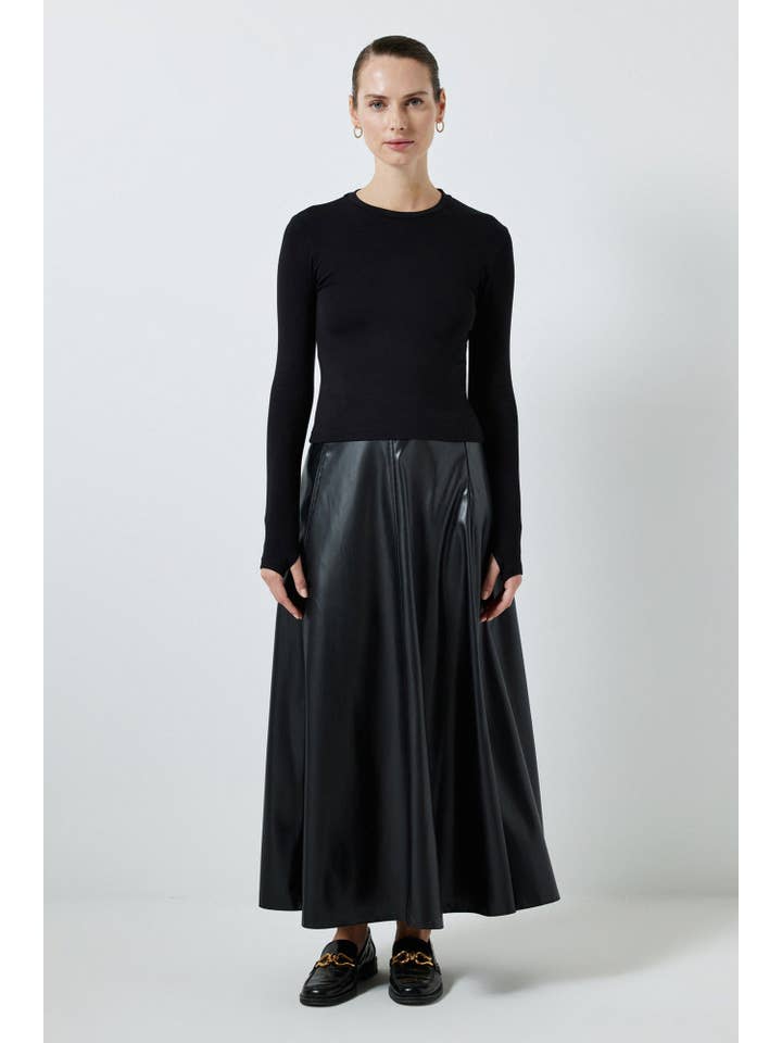 Black ESSENTIAL LONG SLEEVE MODAL BODY for wholesale on Faire1