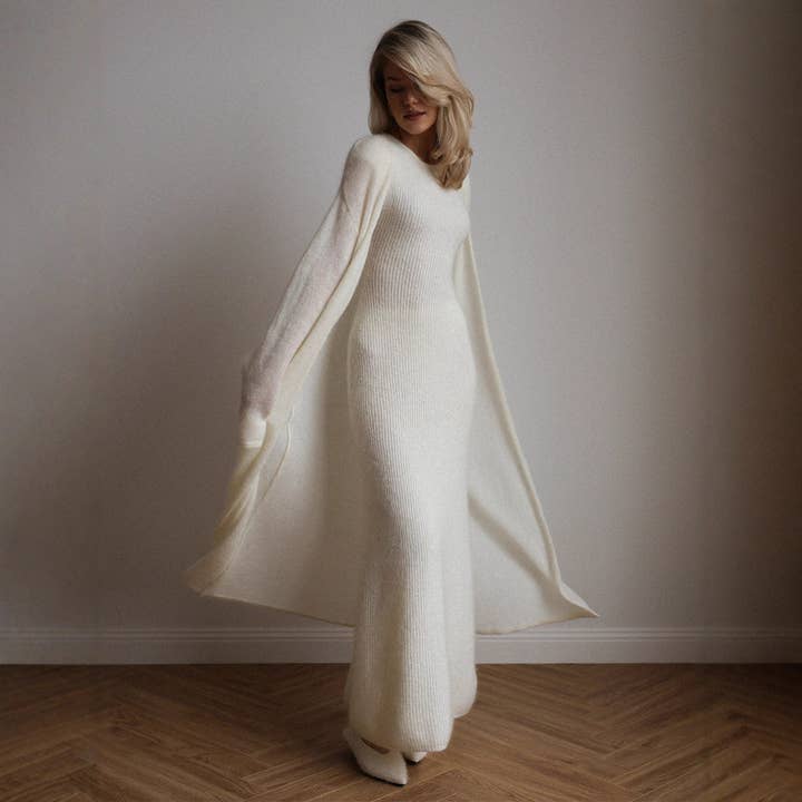 Ärmlös stickad koftklänningset för wholesale av Mirazshoes WholeSale