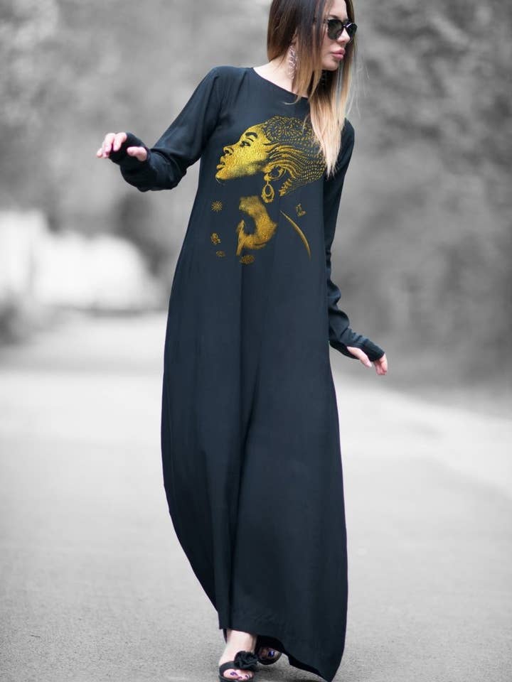 Combinaison en coton noire Serena pour la vente par EUG fashion