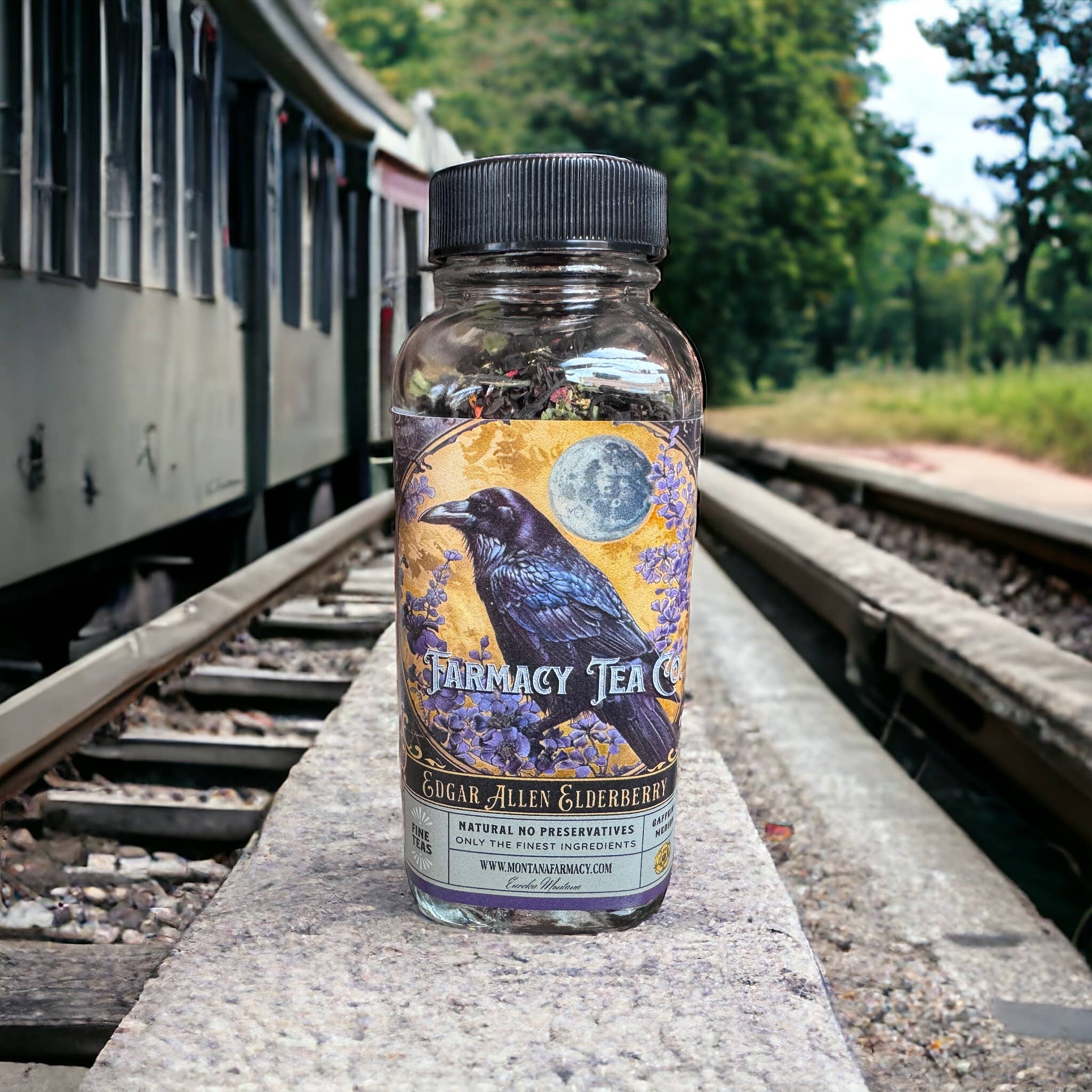 Montana Farmacy - Wholesale Losse thee - Edgar Allen Vlierbes Crowd Raven Dark Academia Dichter Thee10