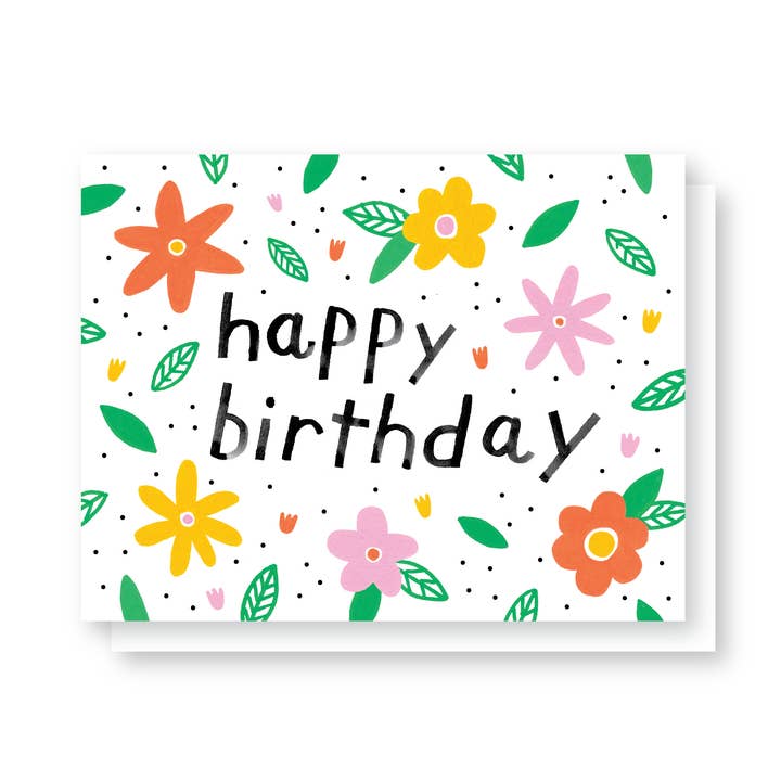 Handzy Shop + Studio - Wholesale Birthday Card - Garden Birthday Flowers0