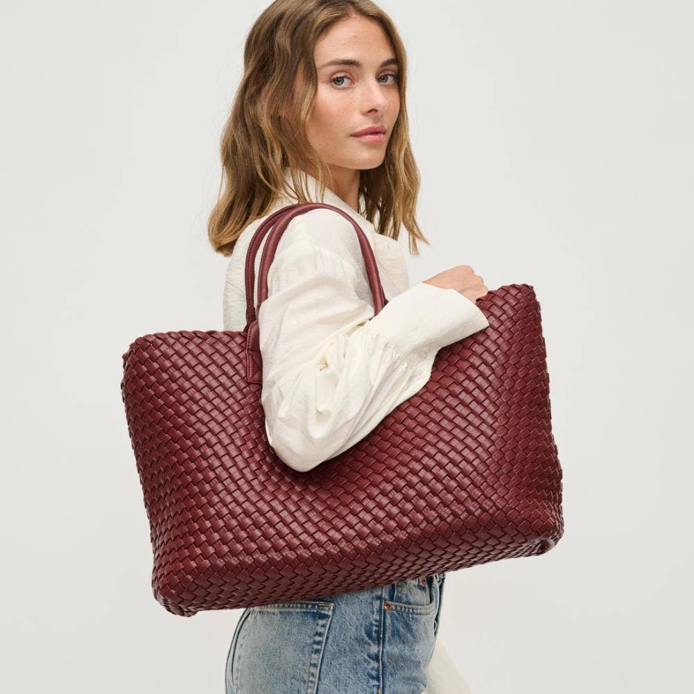 Urban Expressions - Wholesale Tote Bag - Women's - Ithaca Woven Vegan Leather Tote42
