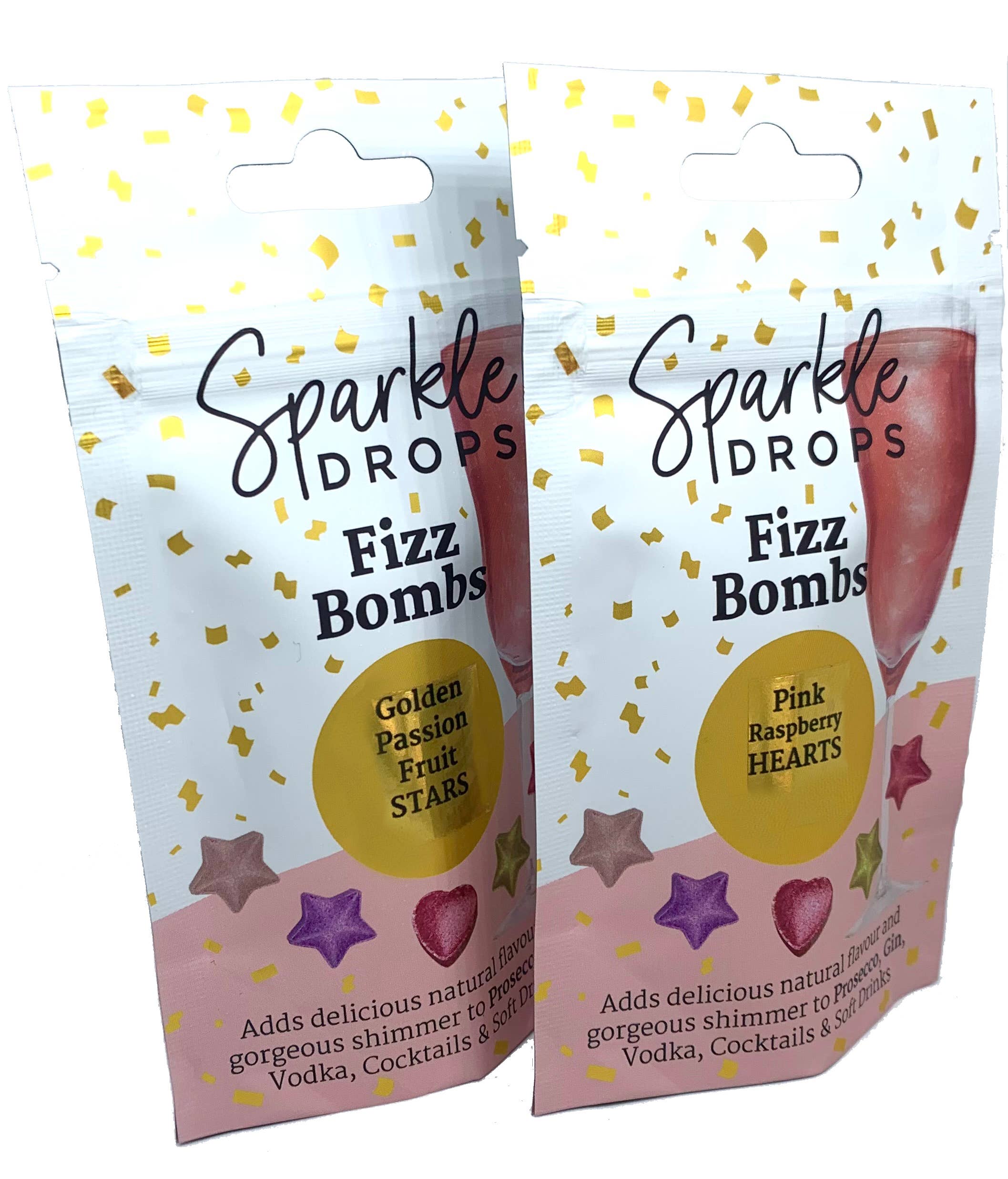 Sparkle Drops - Vente Décorations pour boisson - Sparkle Drops Fizz Bombs Étoiles Framboise et Fruit de la passion6