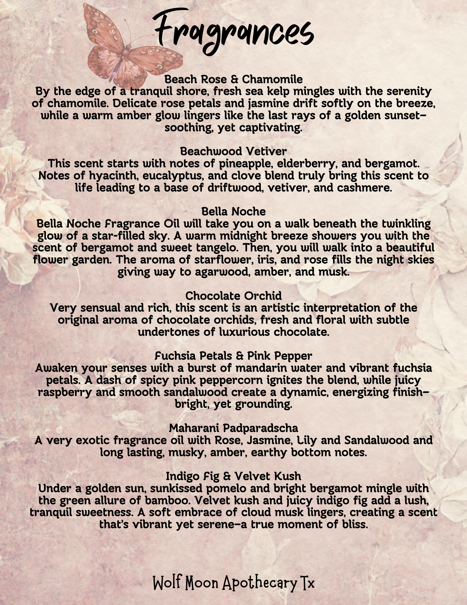 Wolf Moon Apothecary Tx - Vente Huile pour le bain/corps - Huile de Parfum, Corps & Cheveux LUXE | Mélanges de Luxe |9