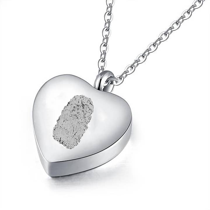 Silver Fingerprint Urn Necklace for wholesale by Gemz By Emz